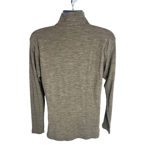 Smartwool Mens 1/4 zip Baselayer Size XL Oatmeal Gray Long Sleeves - Picture 3 of 12